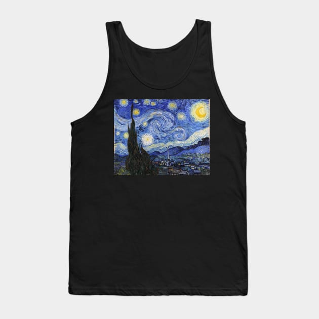 Starry Night - Vincent Van Gogh Classic Masterpiece Painting Tank Top by merkraht